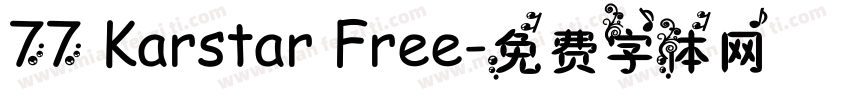 77 Karstar Free字体转换